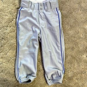 Boys a4 gray and blue baseball pants size Youth small